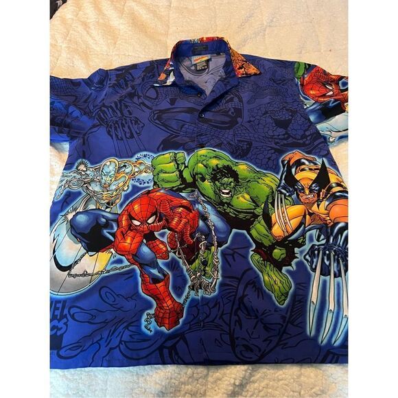 Marvel all over print button up shirt - Picture 1 of 6